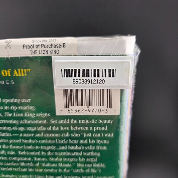 The Lion King Sealedâ VHS Tape - Brand New - Picture 4 of 5